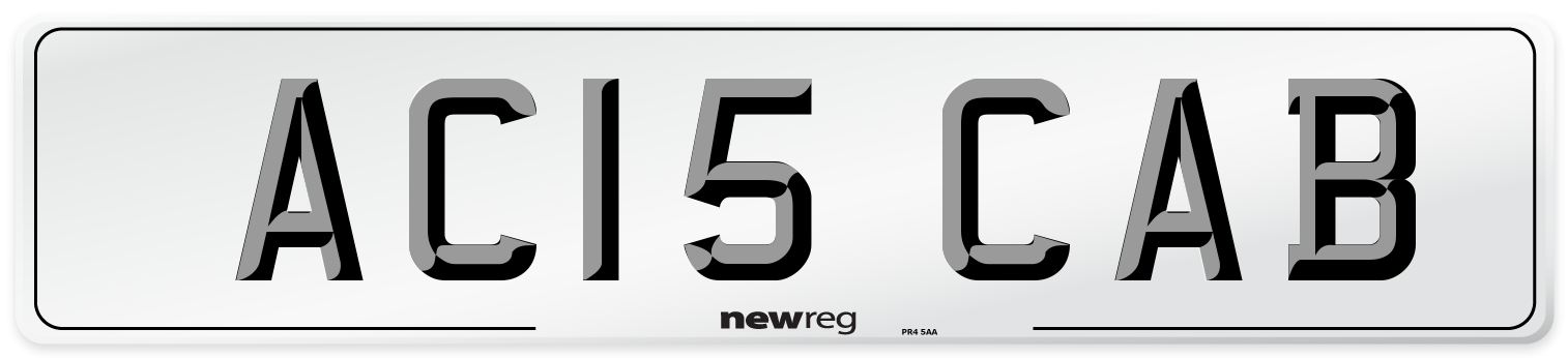 AC15 CAB Number Plate from New Reg